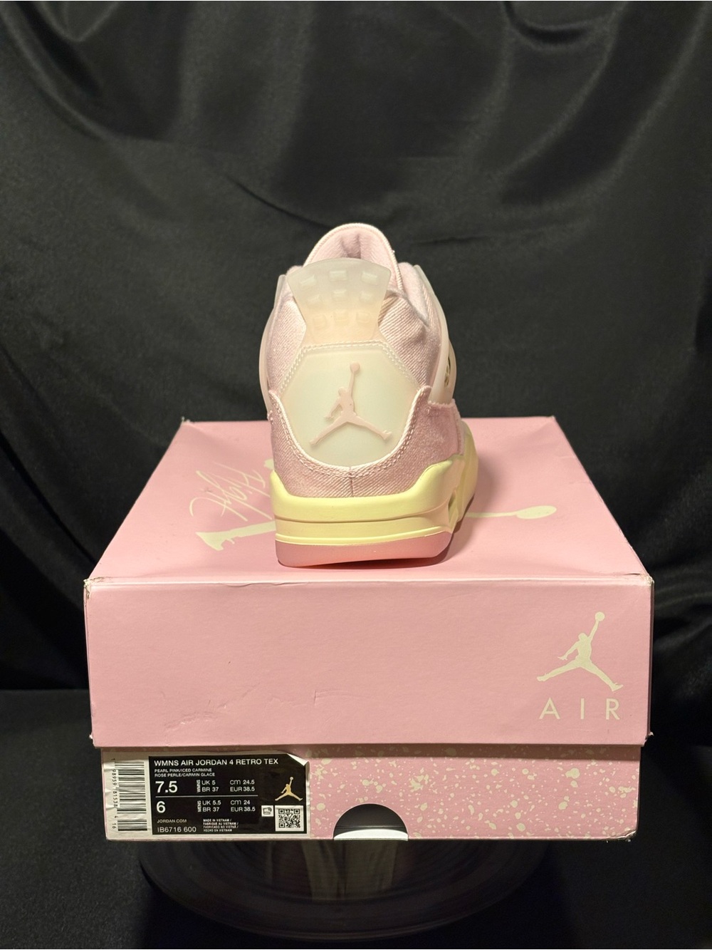 Jordan Women’s Pink and Cream Retro Sneakers